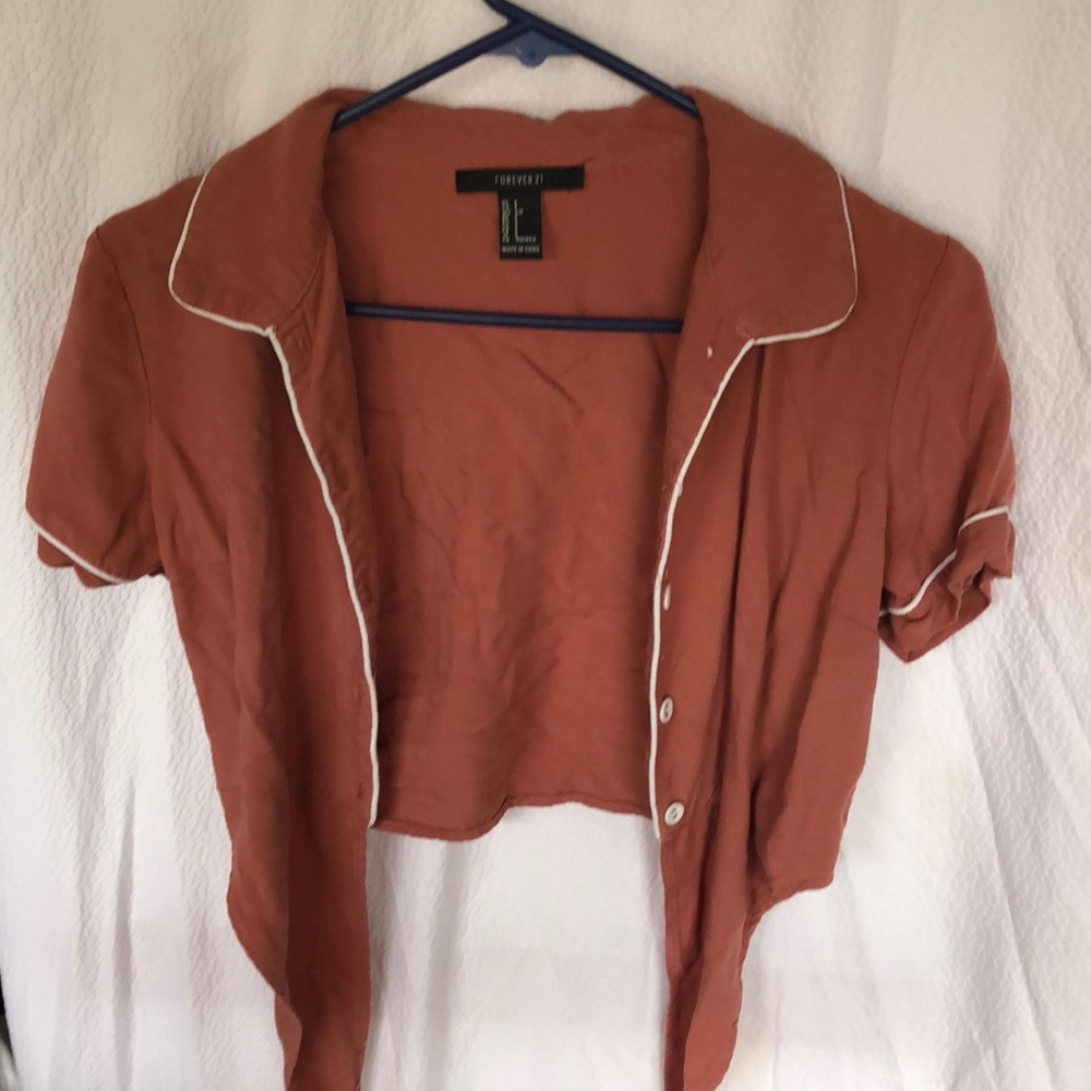 Girls tie front top